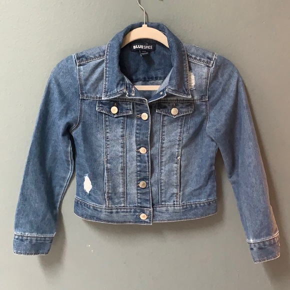 Blue Spice Distressed Jean Jacket 